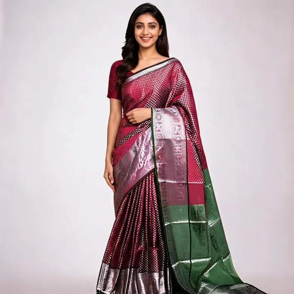 Banarasi_Raw_Silk_Saree_With_Paithni_Boarder