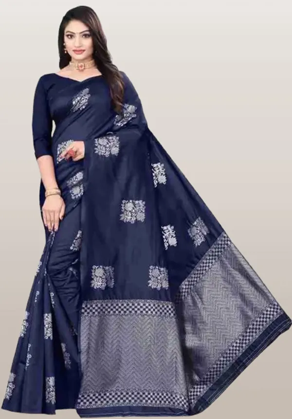 Navy_Blue_Silk_Saree_For_Women_|_5.5Mtr
