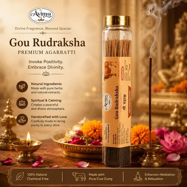 Sai_Avinya_Gau_Rudraksha,Divine_Flora_&_Divine_Woods_Cow_Dung_Agarbatti_Pack_Of_3