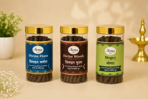 Sai_Avinya_Divine_Flora_Floral_,Divine_Woods_&_Mogra_Cow_Dung_Dhoop_Sticks_Pack_Of_3