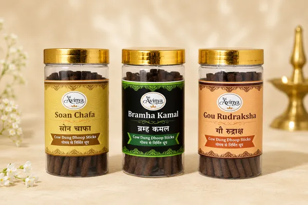Sai_Avinya_Soan_Chafa_,Brahma_Kamal_&_Earthy_Woody_Cow_Dung_Dhoop_Sticks_Pack_Of_3