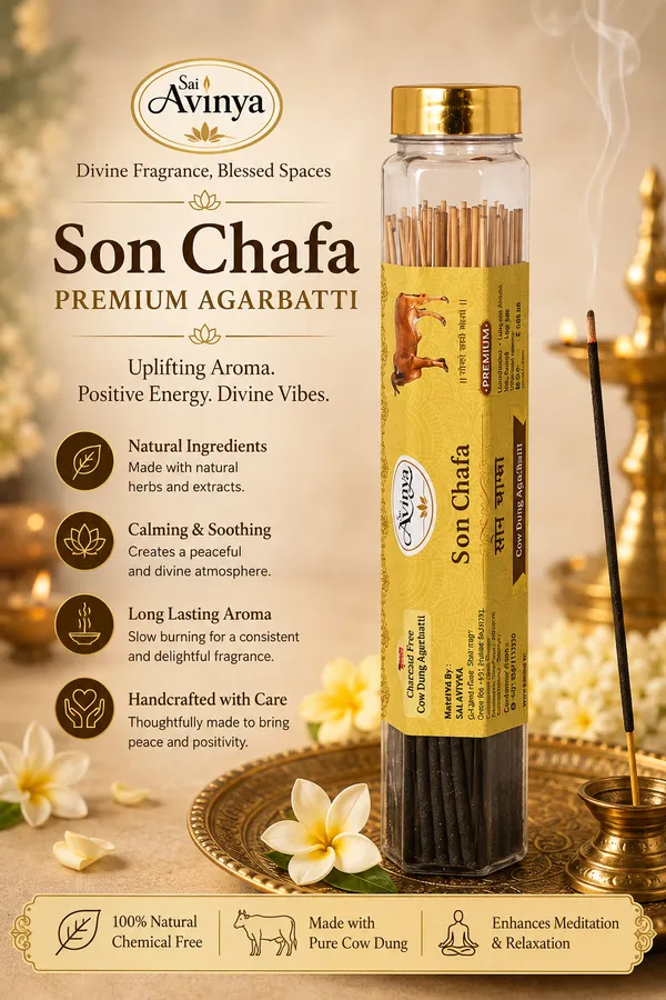 Sai_Avinya_Soan_Chafa_,Rose_&_Brahma_Kamal_Cow_Dung_Agarbatti_Pack_Of_3
