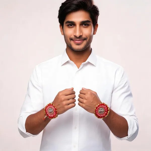 Sidharth_Enterprises_Ad_Stone_Rakhi_Red_Cream_Green_Gold_-_Pack_of_2