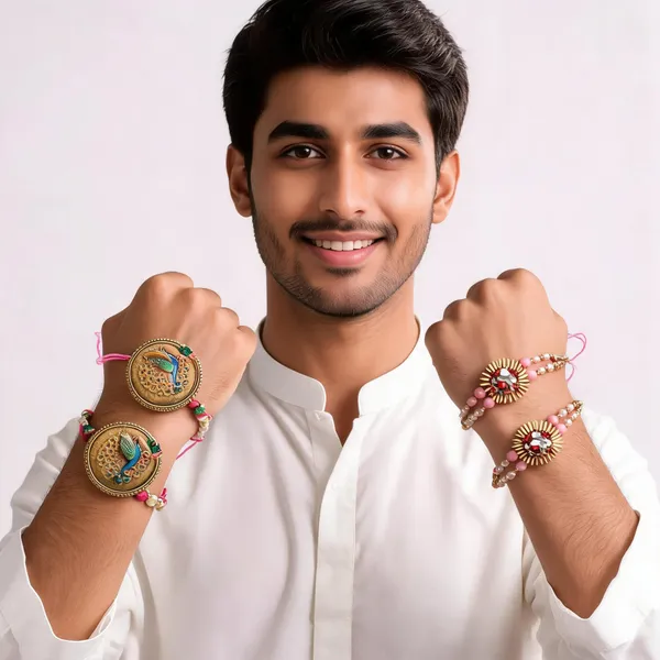 Sidharth_Enterprises_Ad_Stone_Multicolour_Rakhi_-_Pack_of_4