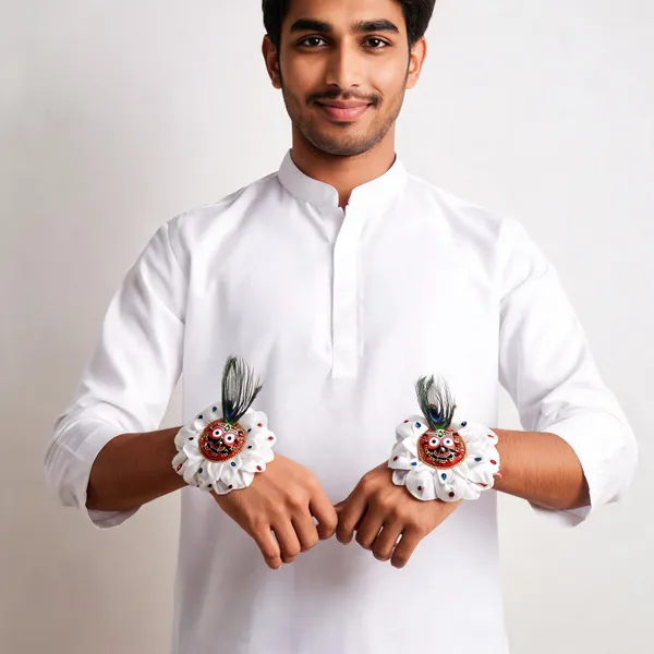 Sidharth_Enterprises_Ad_Stone_Rakhi_White_-_Pack_of_2