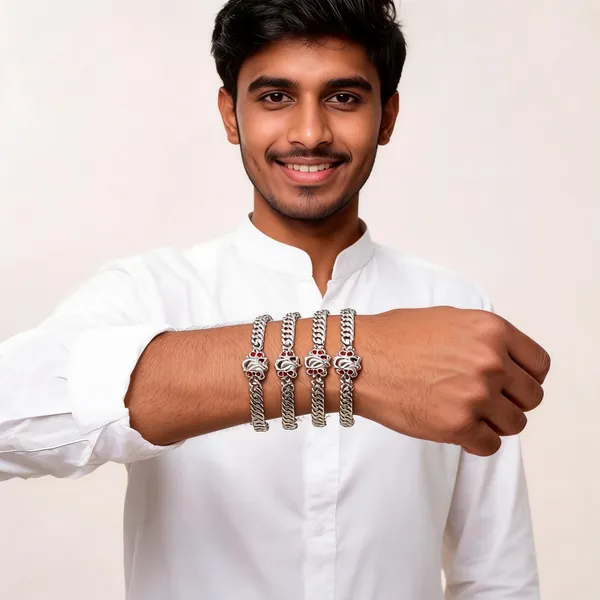 Sidharth_Enterprises_Ad_Stone_Rakhi_Multicolour_-_Pack_of_4