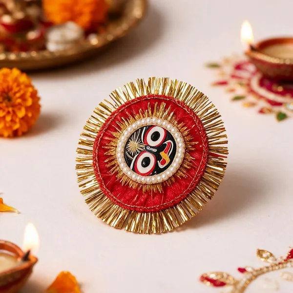 Sidharth_Enterprises_Ad_Stone_Red_And_Gold_Rakhi_-_Pack_of_3