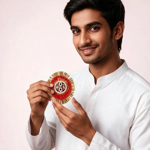 Sidharth_Enterprises_Ad_Stone_Red_And_Gold_Rakhi_-_Pack_of_3
