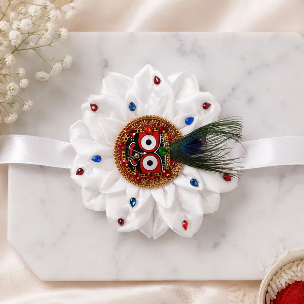 Sidharth_Enterprises_Ad_Stone_Rakhi_White_-_Pack_of_2