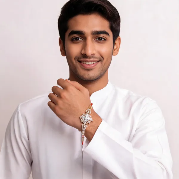 Sidharth_Enterprises_Ad_Stone_Rakhi_Silver