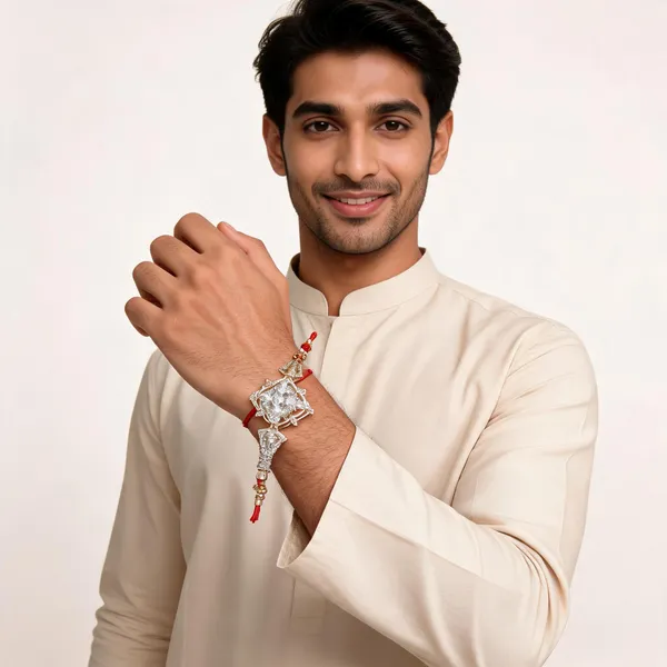 Sidharth_Enterprises_Ad_Stone_Rakhi_Silver