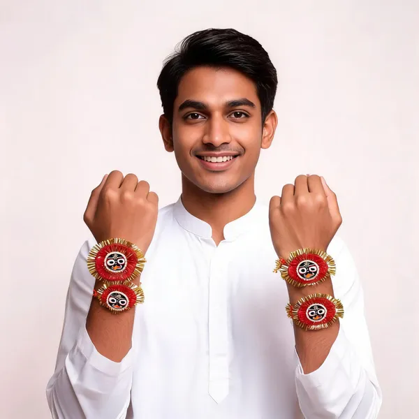 Sidharth_Enterprises_Ad_Stone_Red_Gold_Black_White_Rakhi_-_Pack_of_3