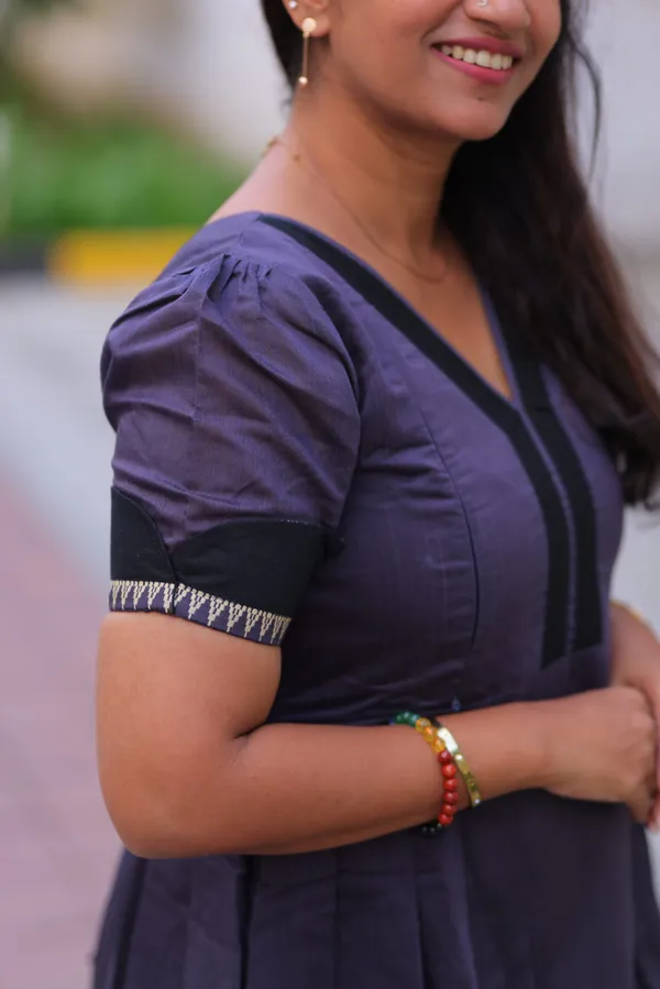 Deep_Purple_Slub_Silk_Maternity_Maxi_Dress_With_Black_Border_Detailing_Elegant_Festive_Comfort_Wear