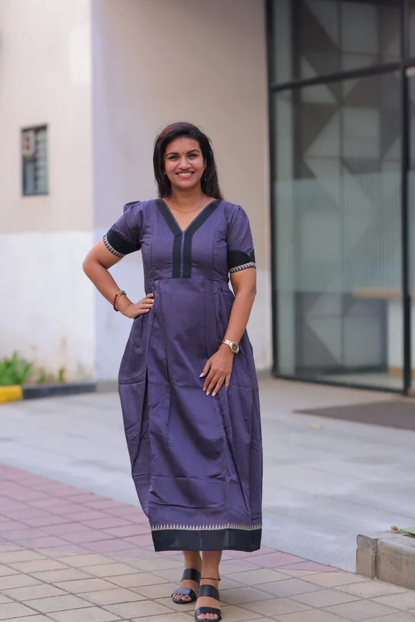 Deep_Purple_Slub_Silk_Maternity_Maxi_Dress_With_Black_Border_Detailing_Elegant_Festive_Comfort_Wear