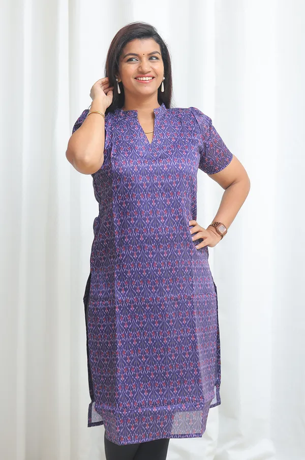 Purple_Dusk_Silk_Organza_Kurti_With_Soft_Ikat_Hues