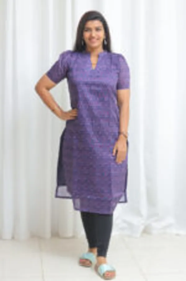 Purple_Dusk_Silk_Organza_Kurti_With_Soft_Ikat_Hues