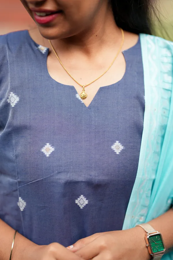 Bluemist_Cotton_Kurti_Set