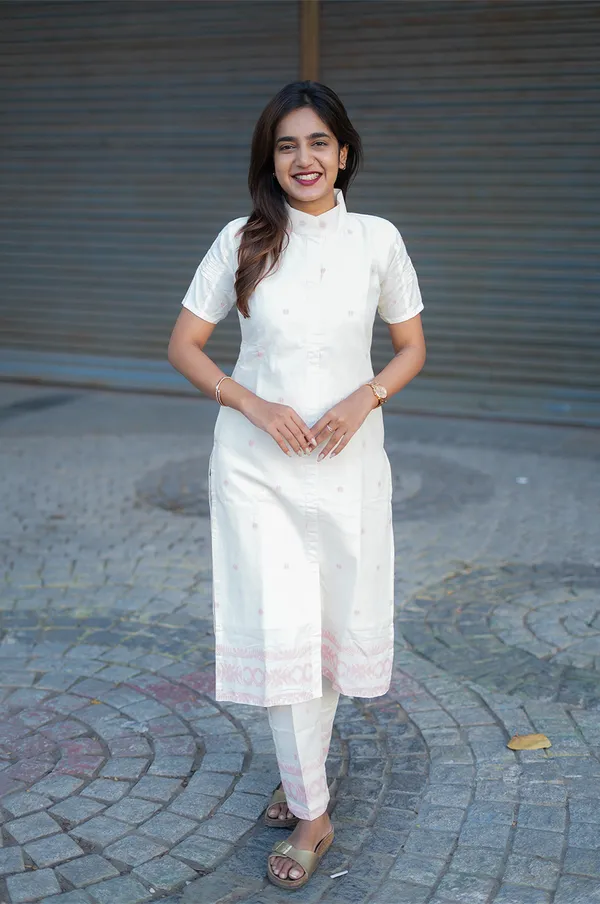 Ivory_Pink_Handloom_Co_Ord_Set