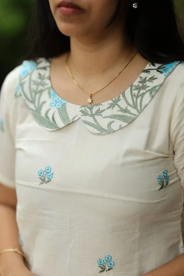 Off_White_Cotton_Kurti_With_Blue_Floral_Embroidery_Casual_Everyday_Wear