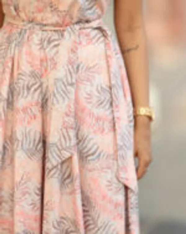 Peach_Grey_Printed_Silk_Cotton_Maxi_Frock_Elegant_Everyday_Wear