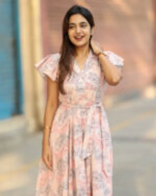 Peach_Grey_Printed_Silk_Cotton_Maxi_Frock_Elegant_Everyday_Wear