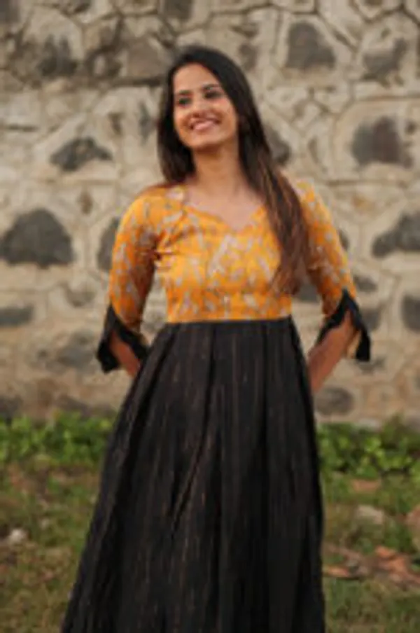 Amber_Noir_Silk_Slub_Maxi_In_Mustard_Black