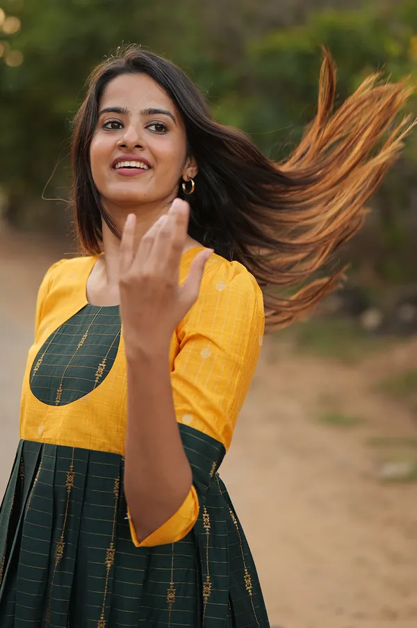 Sundari_Yellow_Green_Ethnic_Silk_Maxi_Dress