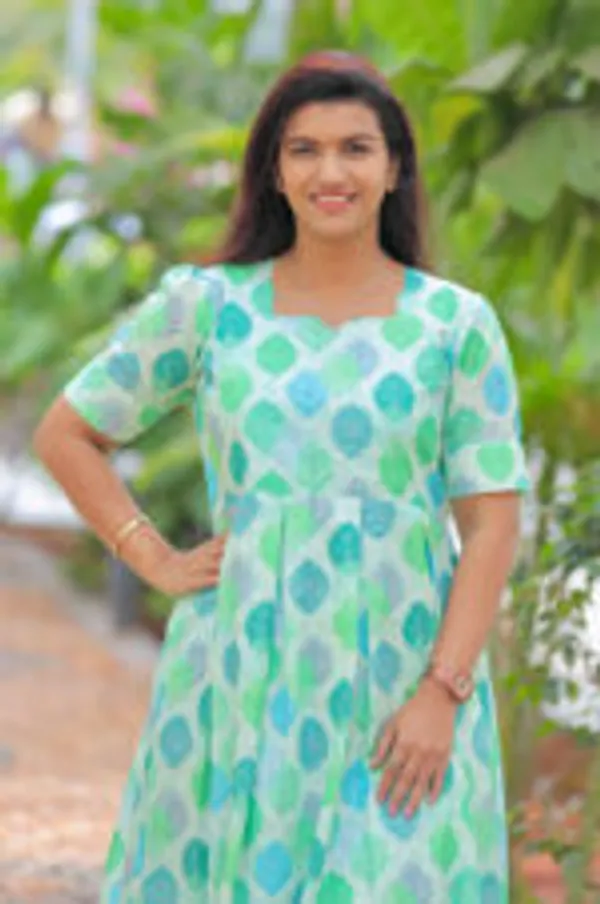 Leafy_Charm_Hakoba_Cotton_Maxi_Frock_In_Soothing_Greens