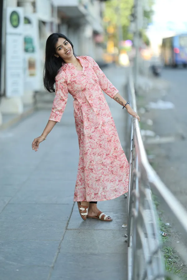 Peach_Floral_Printed_Cotton_Maxi_Dress_Elegant_Comfortable_Everyday_Wear