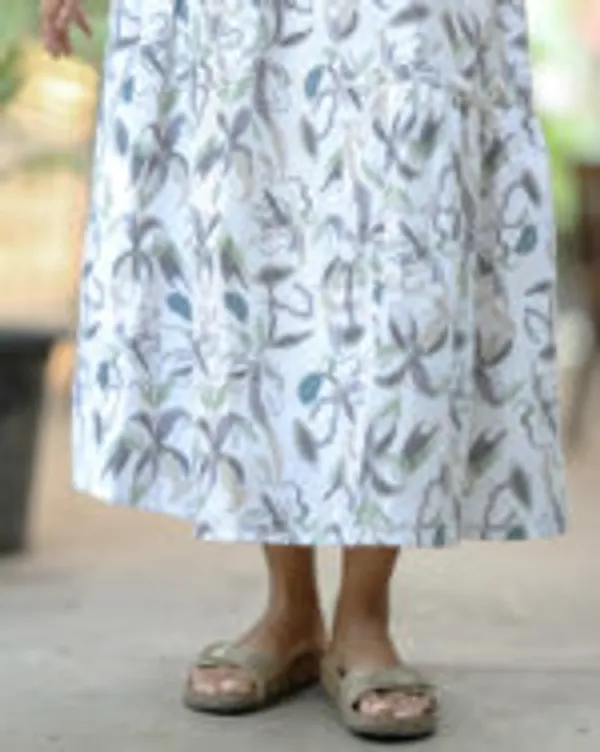 White_Floral_Cotton_Maxi_Frock_With_Grey_Green_Prints_Casual_Everyday_Wear