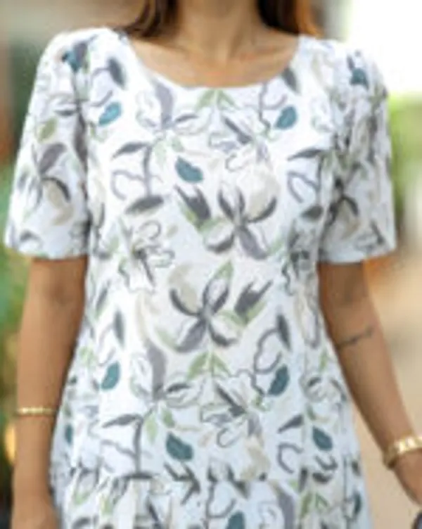 White_Floral_Cotton_Maxi_Frock_With_Grey_Green_Prints_Casual_Everyday_Wear