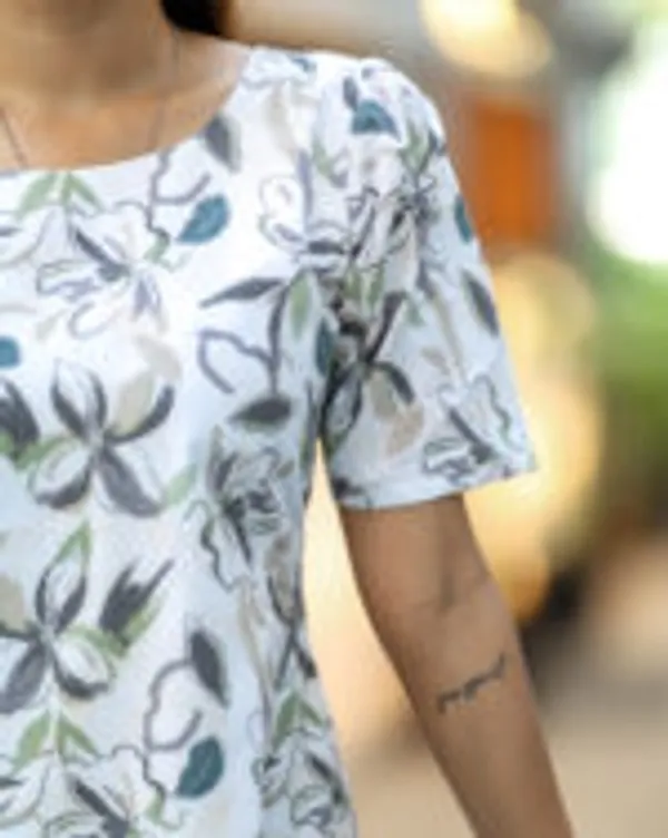 White_Floral_Cotton_Maxi_Frock_With_Grey_Green_Prints_Casual_Everyday_Wear