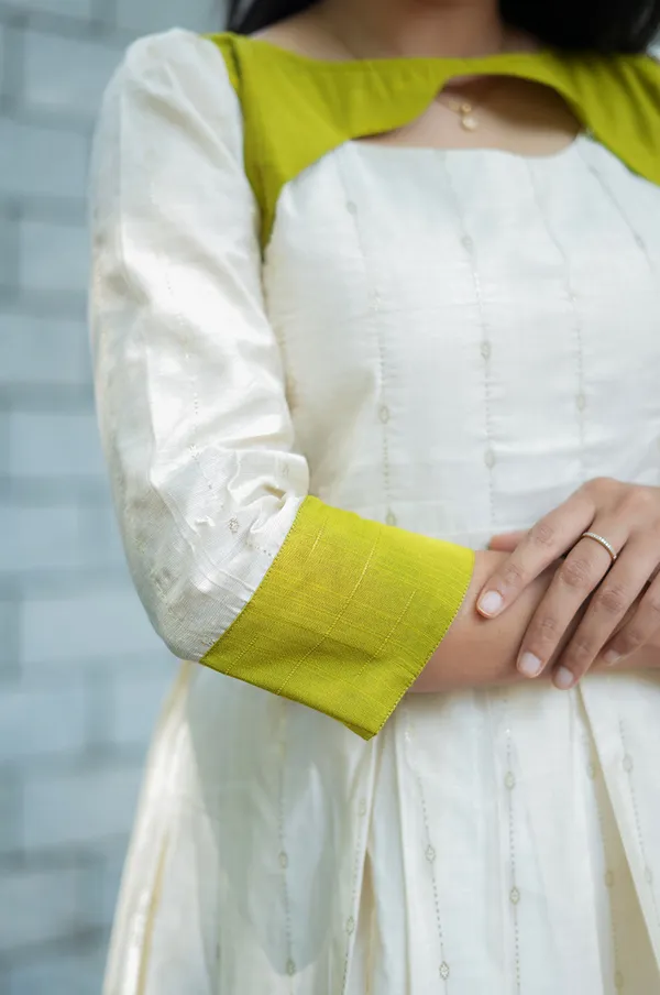 Lime_Glaze_Elegance_Slub_Silk_Cotton_Kurti