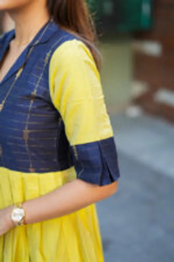 Green_Navy_Silk_Maxi_Frock