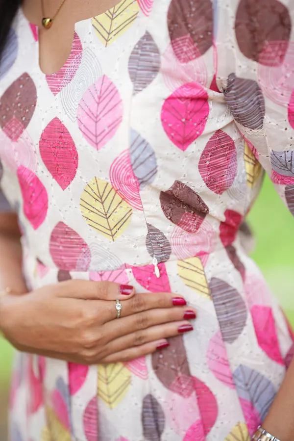 Roselle_Leaf_Print_Maternity_Frock