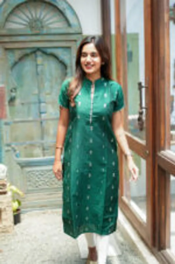 Emerald_Charm_Handloom_Cotton_Kurti
