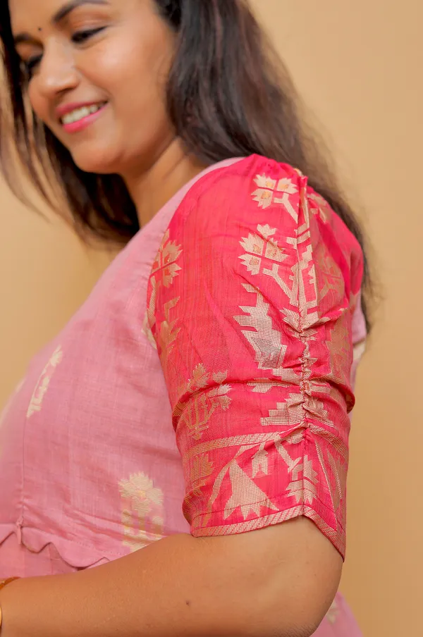 Blush_Pink_Ethnic_Silk_Cotton_Maternity_Gown