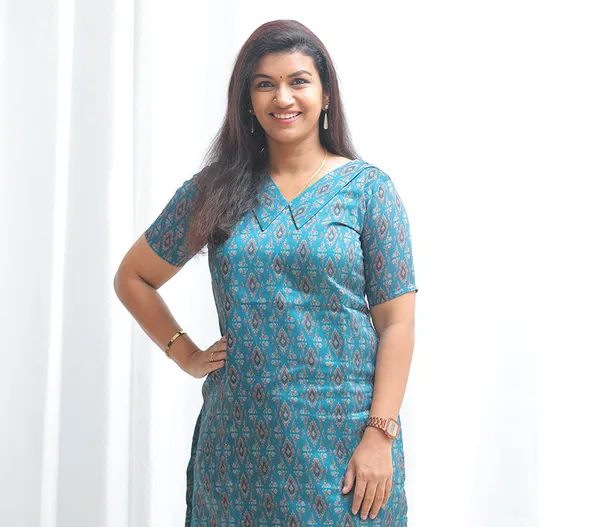 Teal_Whisper_Silk_Organza_Kurti_With_Ikat_Charm