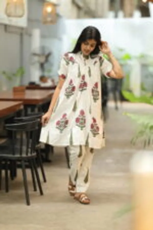 White_Maroon_Floral_Cotton_Co_Ord_Set_Elegant_Everyday_Comfort_Wear
