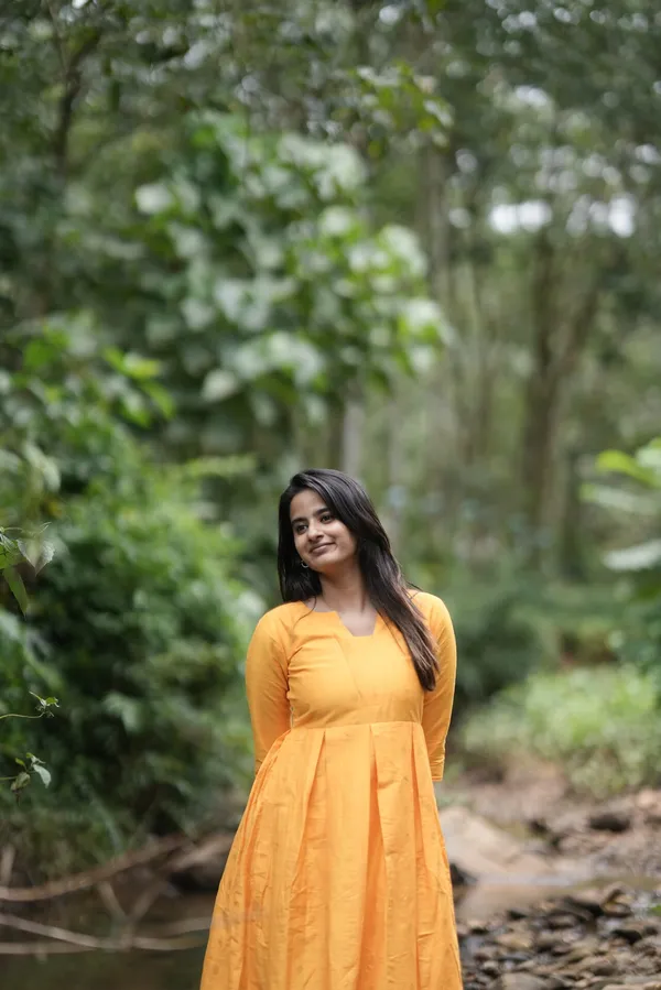 Yellow_Silk_Maxi_Frock_Elegant_Festive_Casual_Wear