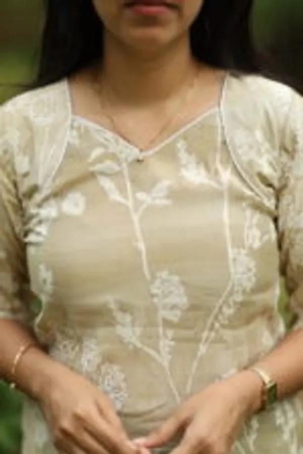 Beige_Floral_Cotton_Kurti_Elegant_Everyday_Ethnic_Wear