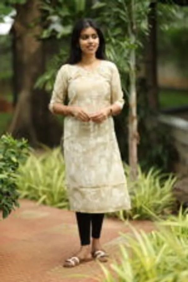 Beige_Floral_Cotton_Kurti_Elegant_Everyday_Ethnic_Wear