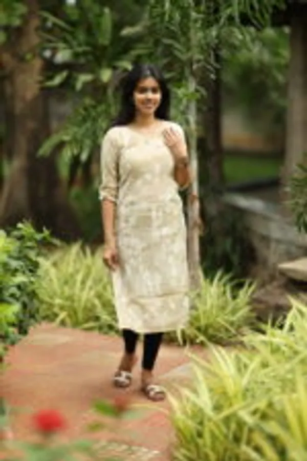 Beige_Floral_Cotton_Kurti_Elegant_Everyday_Ethnic_Wear
