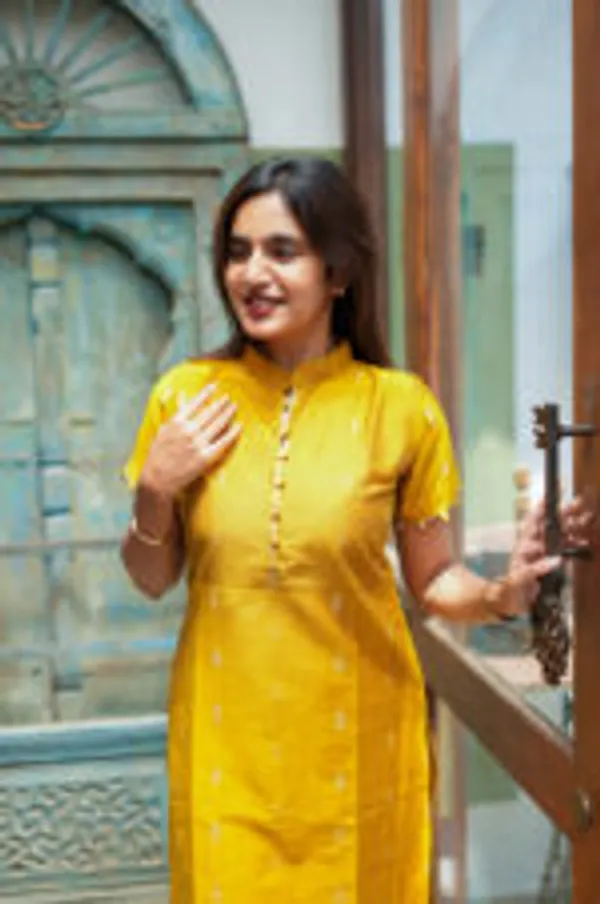 Sunbeam_Yellow_Handloom_Cotton_Kurti