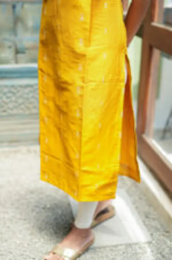 Sunbeam_Yellow_Handloom_Cotton_Kurti