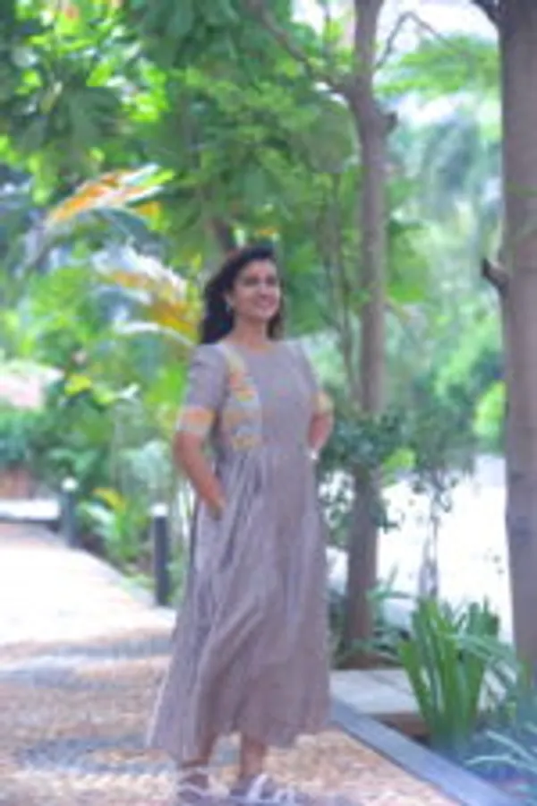 Beige_Silk_Maternity_Maxi_Dress_With_Printed_Patch_Sleeves_Feeding_Friendly