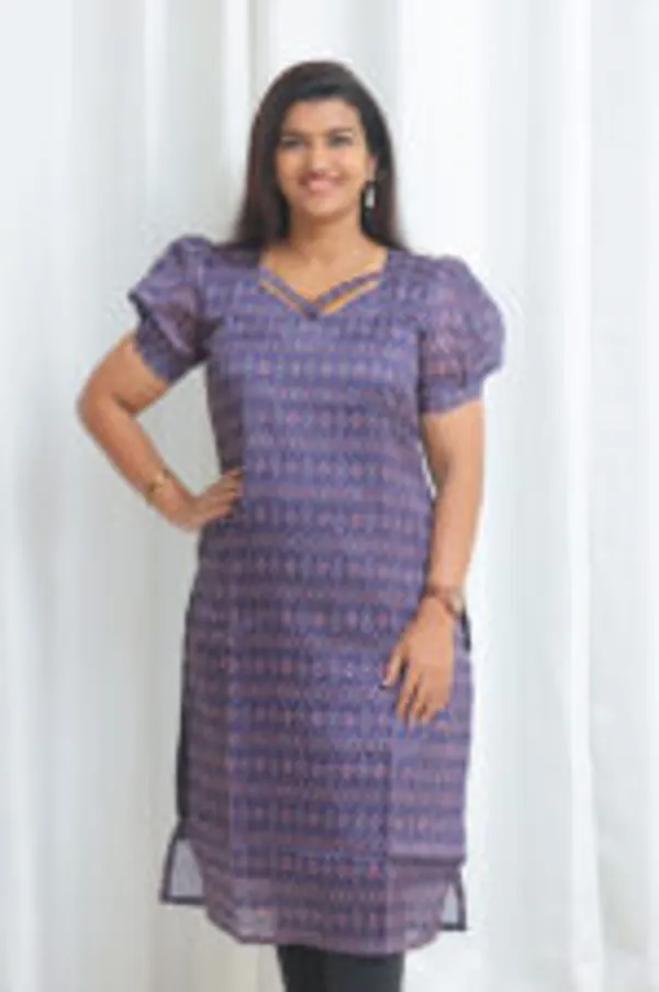 Diamond_Muse_Silk_Organza_Kurti_With_Puff_Sleeves