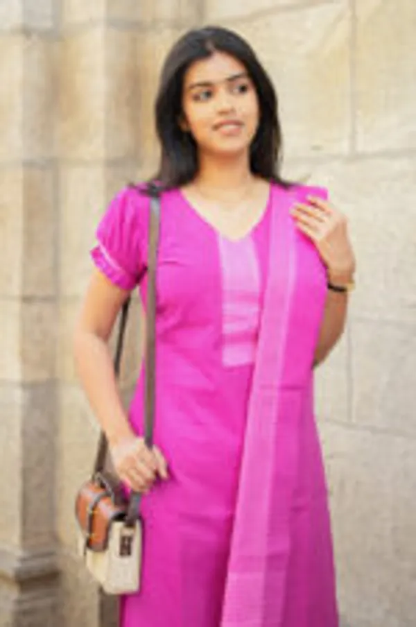 Pretty_In_Pink_South_Cotton_Kurti_Set_With_Tassel_Dupatta
