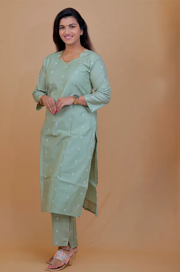 Olive_Green_Dot_Cotton_Co_Ord_Set