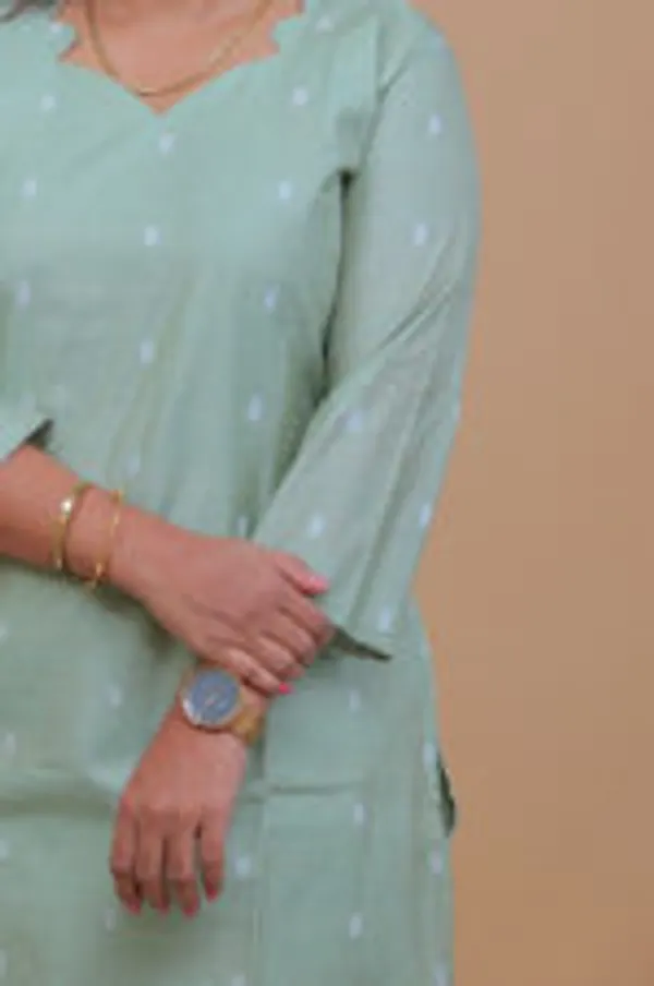 Olive_Green_Dot_Cotton_Co_Ord_Set